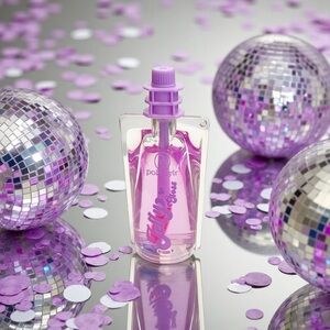 Purple Lip Jelly Clear Gloss High Shine Hydrating Moisturizing Portable Pouch